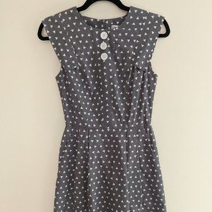 Grey and white patterned dress